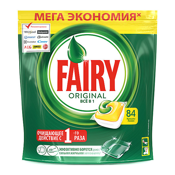 

Капсулы для посудомоечной машины Fairy Original All in One 84 шт, Weiß/beige, Капсулы для посудомоечной машины Fairy Original All in One 84 шт