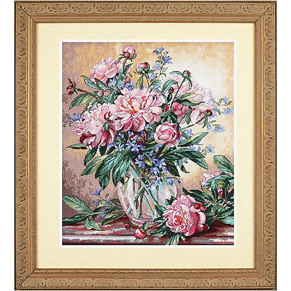 

Набор для вышивания "Пионы и колокольчики" 30 x 36 см, Weiß/beige, Набор для вышивания "Пионы и колокольчики" 30 x 36 см