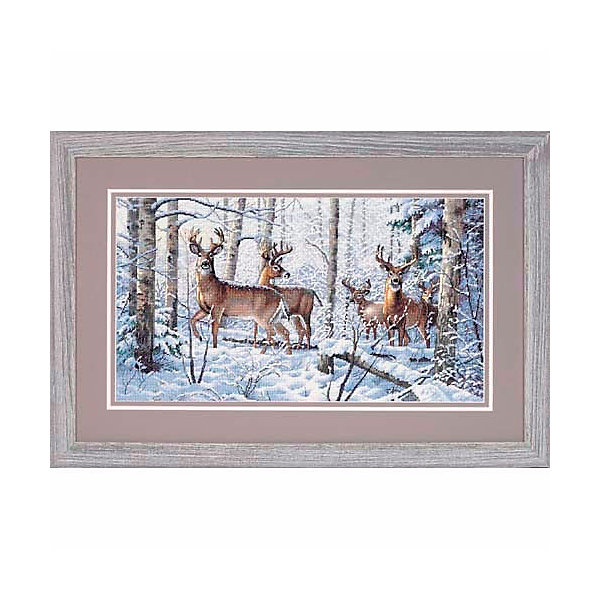 

Набор для вышивания "Олени зимой" 45 x 25 см, Weiß/beige, Набор для вышивания "Олени зимой" 45 x 25 см