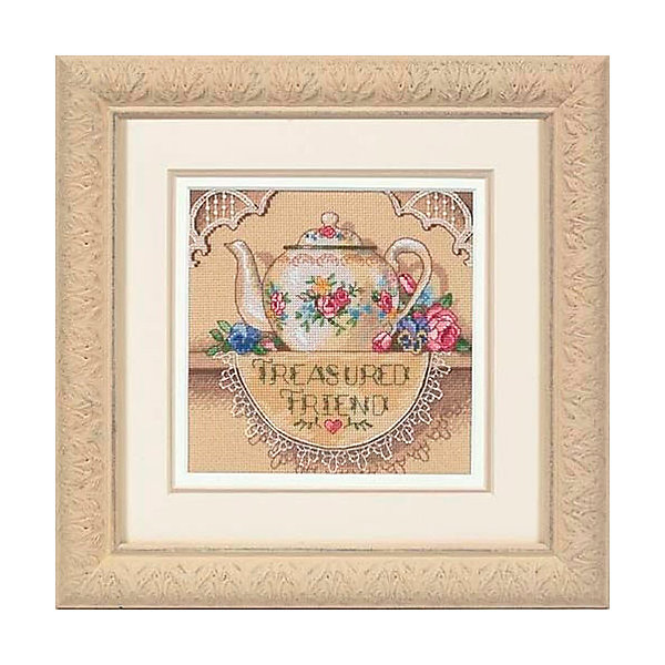 

Набор для вышивания "Кружевной чайничек" 15 x 15 см, Weiß/beige, Набор для вышивания "Кружевной чайничек" 15 x 15 см