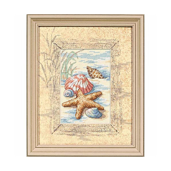

Набор для вышивания Dimensions "Ракушки в песке" 15 x 10 см, Weiß/beige, Набор для вышивания Dimensions "Ракушки в песке" 15 x 10 см