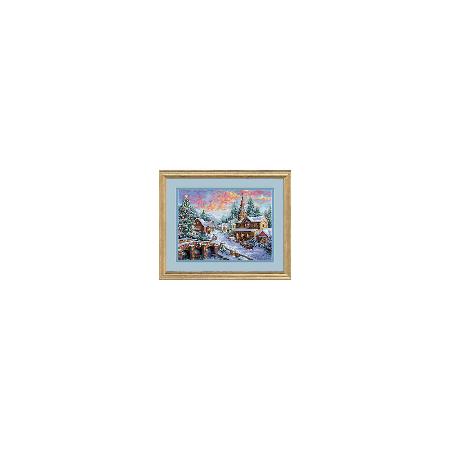 фото Набор для вышивания "праздничная деревушка" 41 x 30 см dimensions