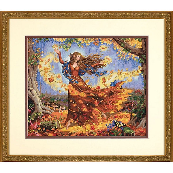 

Набор для вышивания "Осенняя фея" 35 x 30 см, Weiß/beige, Набор для вышивания "Осенняя фея" 35 x 30 см