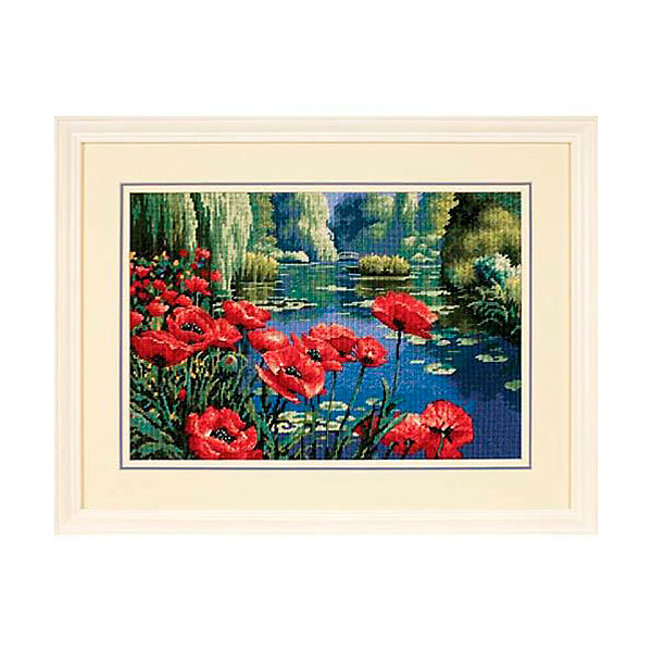 

Набор для вышивания "Маки на берегу озера" 28 x 41 см, Weiß/beige, Набор для вышивания "Маки на берегу озера" 28 x 41 см