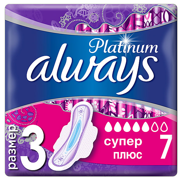 

Гигиенические прокладки с крылышками Always Platinum Супер Плюс, размер 3, 7 штук, Weiß/beige, Гигиенические прокладки с крылышками Always Platinum Супер Плюс, размер 3, 7 штук