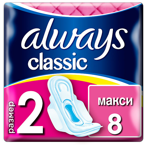 

Гигиенические прокладки с крылышками Always Classic Maxi Dry размер 2, 8 штук, Weiß/beige, Гигиенические прокладки с крылышками Always Classic Maxi Dry размер 2, 8 штук