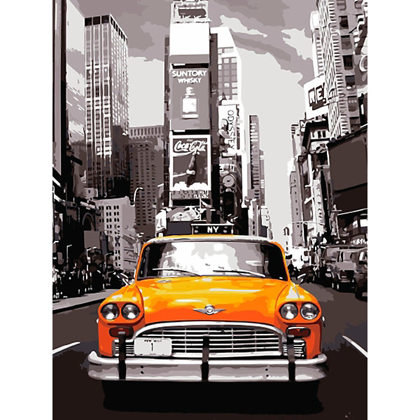 фото Картина по номерам цветной "нью-йоркское такси" тм цветной