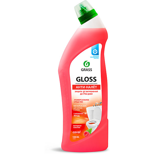 

Чистящий гель Grass Gloss coral для ванны и туалета, 1000 мл
