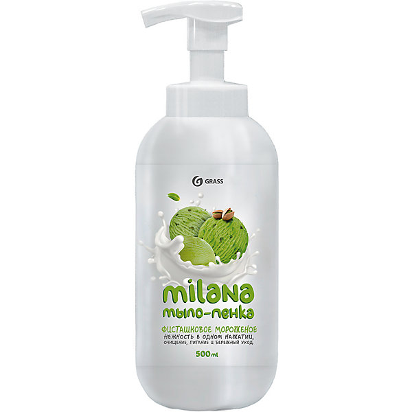 

Мыло-пенка Grass Milana Сливочно-фисташковое мороженое, 500 мл