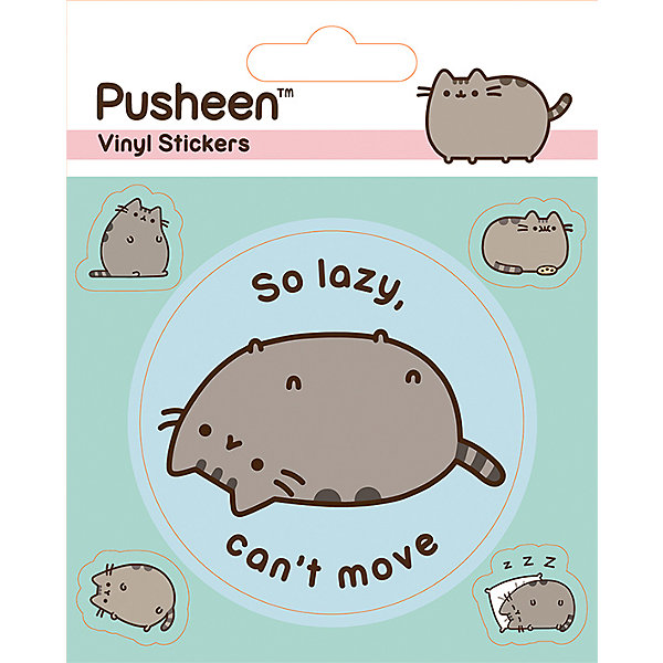 фото Наклейки pusheen (lazy) vinyl sticker pack ps7376 pyramid