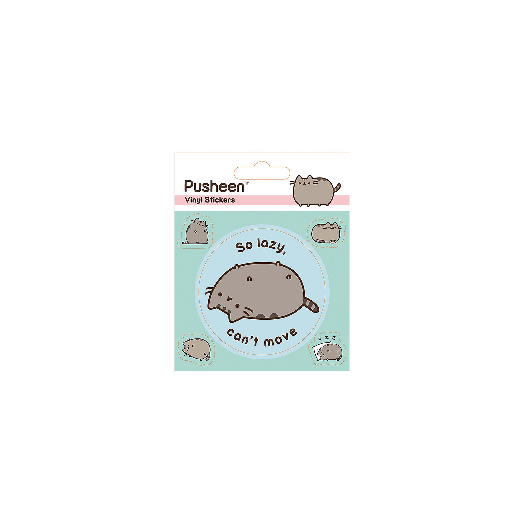 фото Наклейки pusheen (lazy) vinyl sticker pack ps7376 pyramid