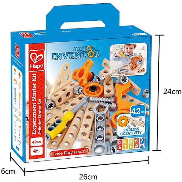 

Конструктор Hape Junior Inventor Стартовый комплект, 42 детали, Разноцветный, Конструктор Hape Junior Inventor Стартовый комплект, 42 детали