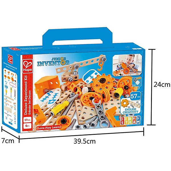 

Конструктор Hape Junior Inventor Делюкс, 57 деталей, Разноцветный, Конструктор Hape Junior Inventor Делюкс, 57 деталей