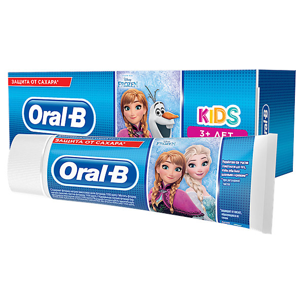 фото Зубная паста oral-b kids дисней «холодное сердце»/«тачки»  75мл, от 3 лет, мягкий вкус