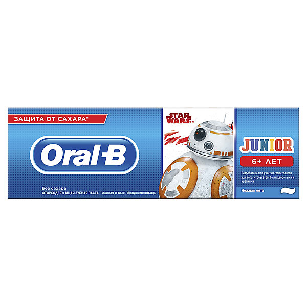 

Зубная паста Oral-B Junior StarWars, с 6 лет, 75 мл