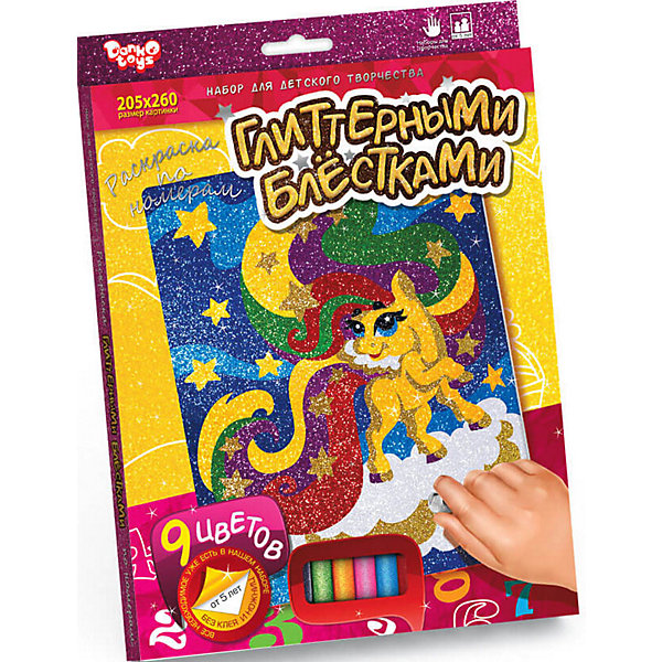 

Набор для творчества Danko Toys «Раскраска глитерными блестками по номерам», Разноцветный, Набор для творчества Danko Toys «Раскраска глитерными блестками по номерам»