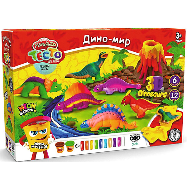 

Набор для творчества Danko Toys Master Do "Тесто для лепки "Дино-мир, Разноцветный, Набор для творчества Danko Toys Master Do "Тесто для лепки "Дино-мир"