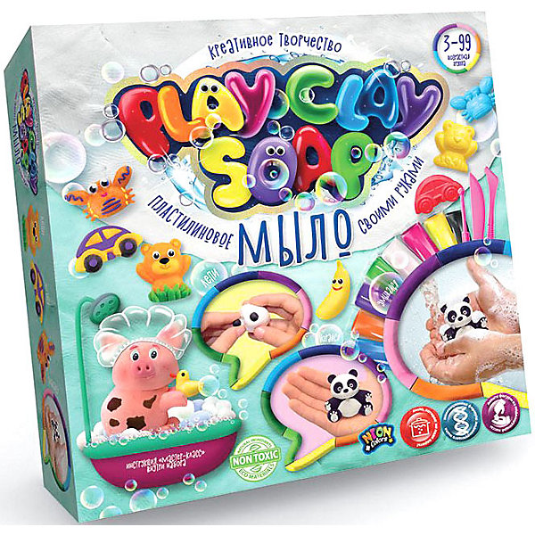 фото Набор для творчества danko toys play clay soap «пластилиновое мыло», 8 цветов