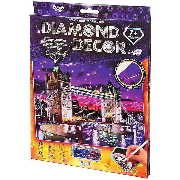 

Набор для создания мозаики Danko Toys Diamond décor, планшетка без рамки, Разноцветный, Набор для создания мозаики Danko Toys Diamond décor, планшетка без рамки