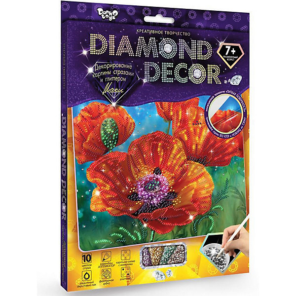 

Набор для создания мозаики Danko Toys Diamond décor, планшетка без рамки, Разноцветный, Набор для создания мозаики Danko Toys Diamond décor, планшетка без рамки