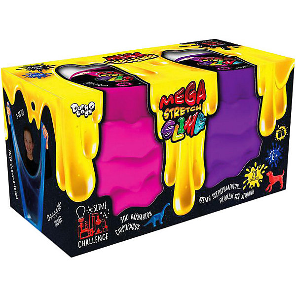 

Набор для слайма Danko Toys Mega Stretch Slime «Ручной лизун», 2 банки, Разноцветный, Набор для слайма Danko Toys Mega Stretch Slime «Ручной лизун», 2 банки