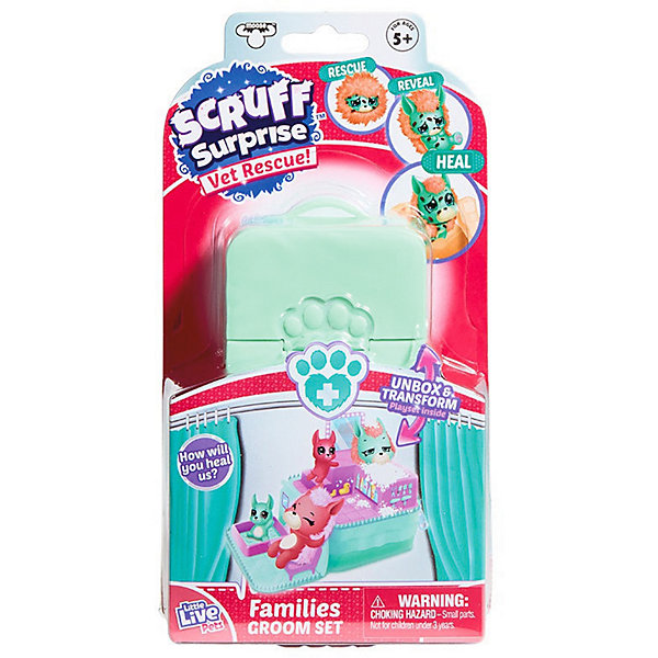 

Набор Worlds Apart Scruff Surprise Груминг-салон, Голубой, Набор Worlds Apart Scruff Surprise Груминг-салон