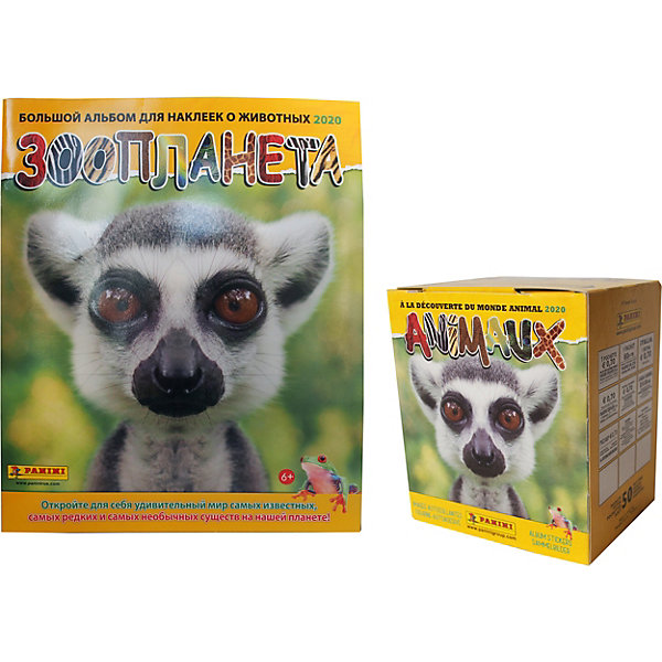 

Альбом и бокс с наклейками Panini "Зоопланета 2020", 50 пакетиков