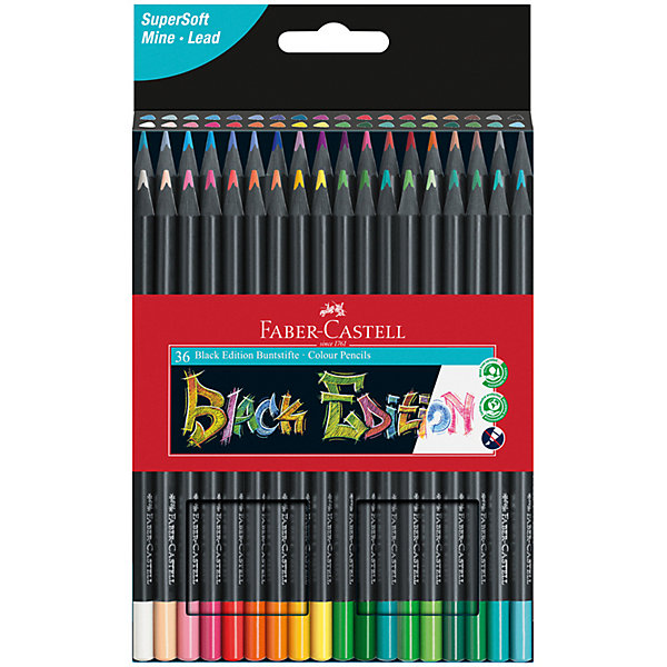 

Карандаши цветные Faber-Castell Black edition, 36 цветов