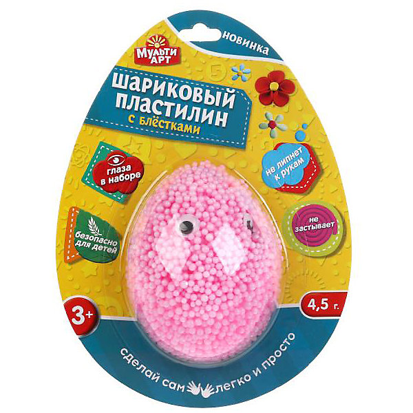 

Шариковый пластилин Multiart, с блестками