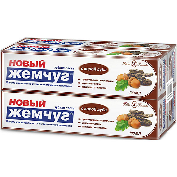 

Зубная паста Новый Жемчуг С корой дуба, 100 мл, 4 шт