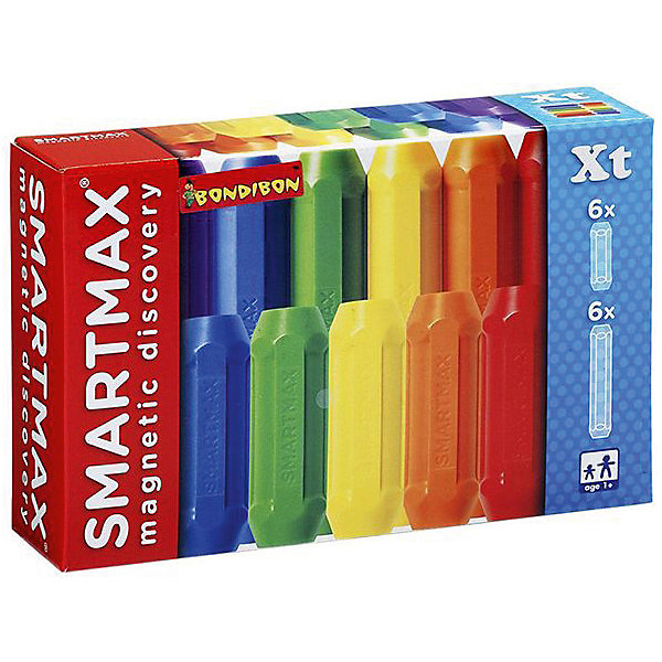 

Магнитный конструктор Bondibon SmartMax "Дополнительный набор" 6 коротких и 6 длинных палочек