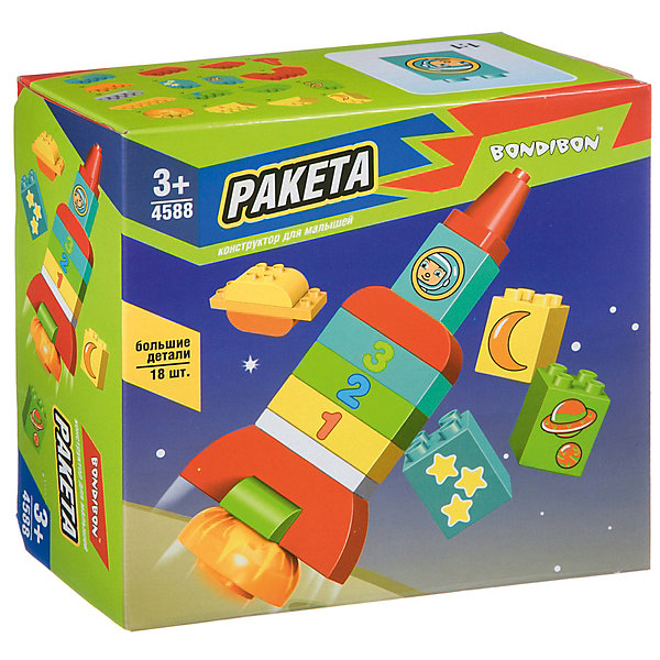 

Конструктор Bondibon "Ракета", 18 деталей