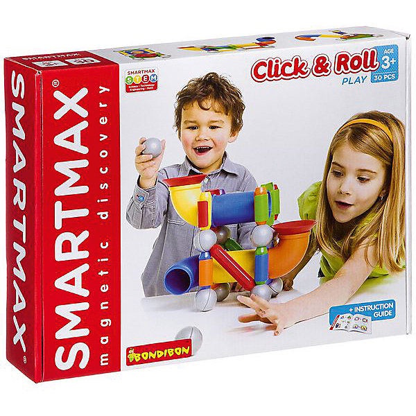 

Магнитный конструктор Bondibon SmartMax Click & Roll, 30 деталей