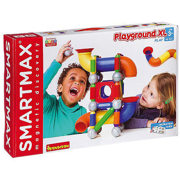 фото Магнитный конструктор bondibon smartmax playground xl, 46 деталей