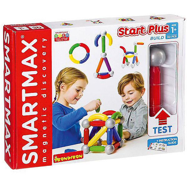 

Магнитный конструктор Bondibon SmartMax Start Plus, 30 деталей