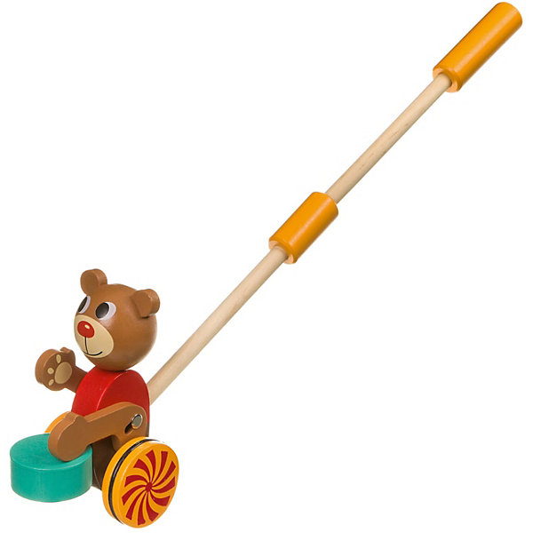 

Игрушка-каталка Bondibon Baby You Мишка, с ручкой