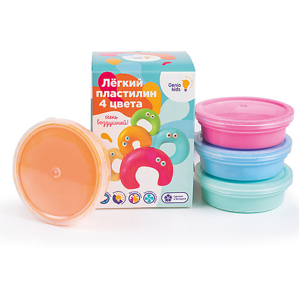 

Пластилин Dream Makers лёгкий, 4 цвета