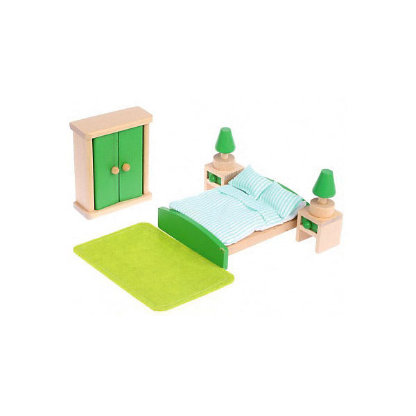фото Набор деревянной мебели спальня, 10 предметов, кор. наша игрушка