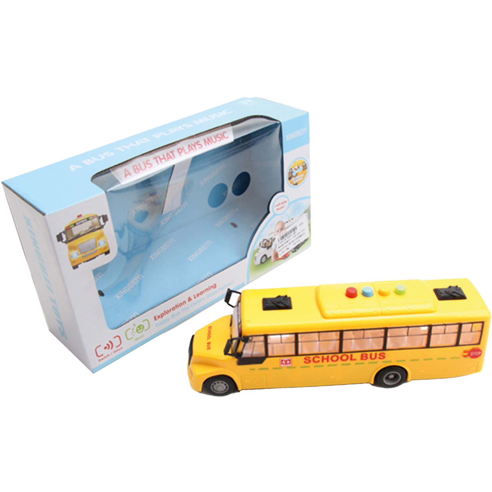 фото Школьный автобус наша игрушка, инерционный