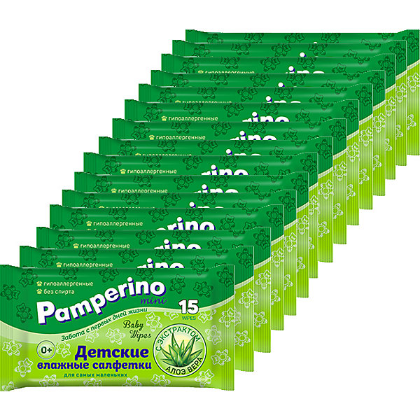

Влажные салфетки Авангард Pamperino mini № 15, 15 шт