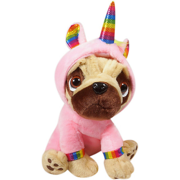 

Мягкая игрушка Keel toys Pugsley Мопс в наряде радужного единорога, 21 см, Розовый, Мягкая игрушка Keel toys Pugsley Мопс в наряде радужного единорога, 21 см