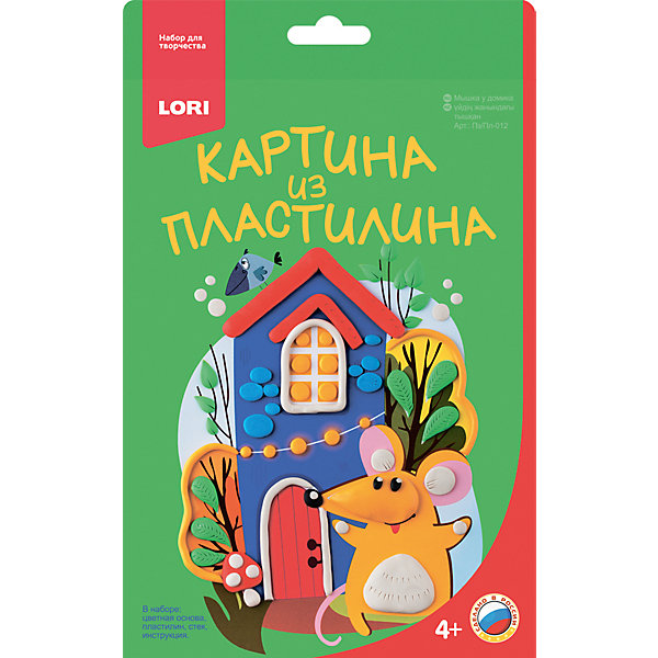 

Картина из пластилина Lori "Мышка у домика, Картина из пластилина Lori "Мышка у домика"