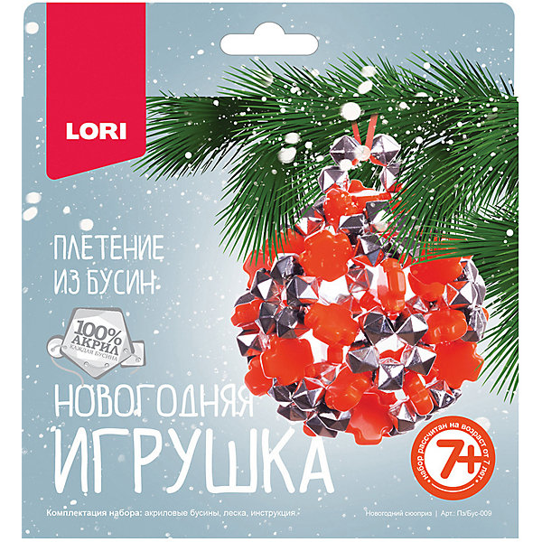 

Новогодняя игрушка Lori "Плетение из бусин" Новогодний сюрприз