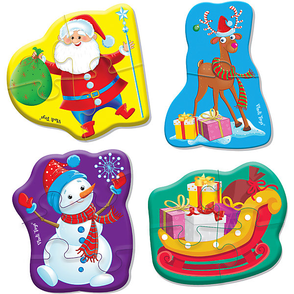 

Мягкий пазл Vladi Toys Baby puzzle Новогодние приключения, 4 шт