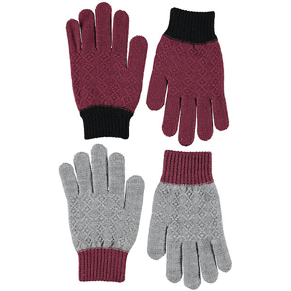 

Перчатки Molo, 2 пары, Бордовый, Перчатки Molo, 2 пары