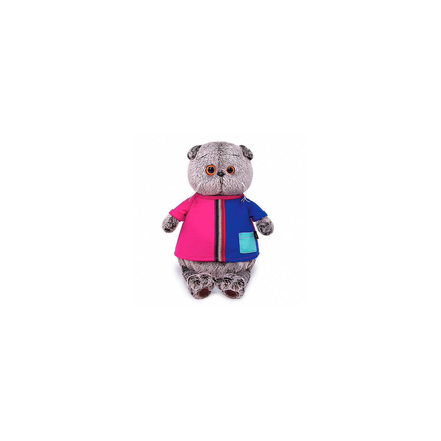 Мягкая игрушка Кот Басик в двухцветной футболке, 25 см Budi Basa 16816229