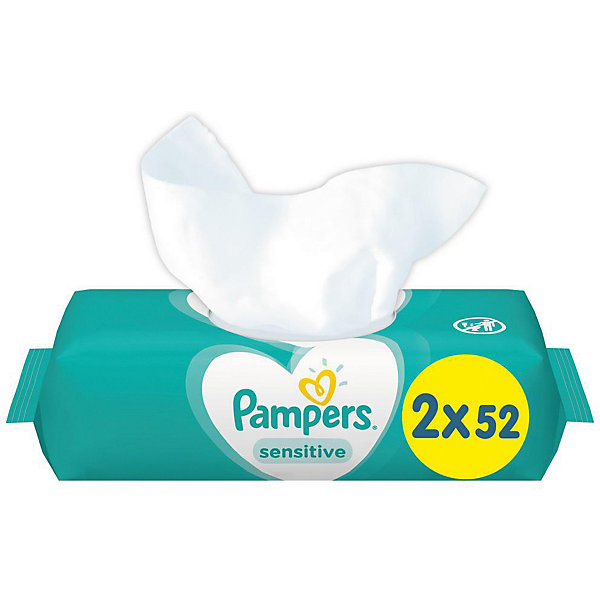 

Детские влажные салфетки Pampers Sensitive, 2 х 52 шт