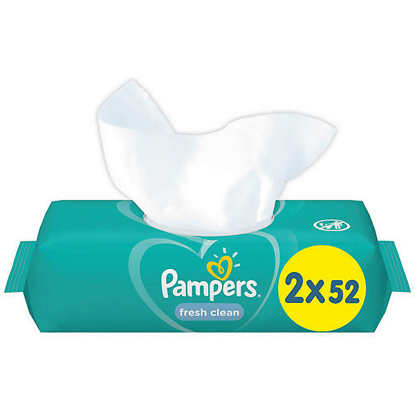 

Детские влажные салфетки Pampers Fresh Clean, 2 х 52 шт