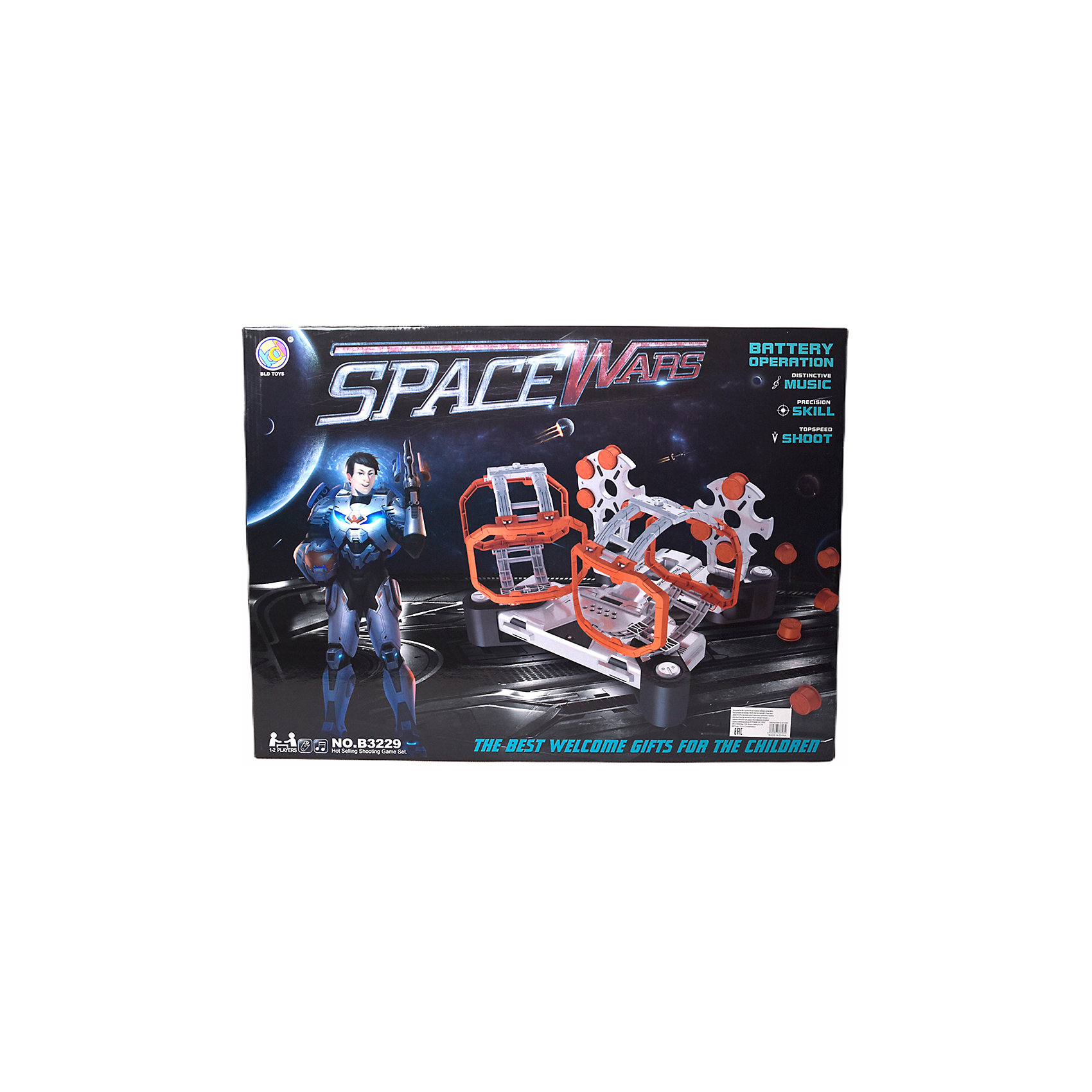 фото Игровой набор bld toys space wars стрельба из бластера по гравитрону с мишенями, звук