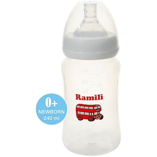 

Противоколиковая бутылочка для кормления Ramili Baby (240 мл., 0+, слабый поток, Белый, Противоколиковая бутылочка для кормления Ramili Baby (240 мл., 0+, слабый поток)